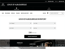 Tablet Screenshot of lexusofalbuquerque.com